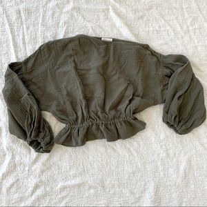 Dominique Healy designer gauze shirt sm/med nwot